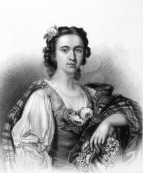 Royalty Free Photo of Flora MacDonald (1722-1790) on engraving from the 1800s. Jacobite heroine.