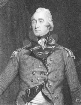 Royalty Free Photo of Francis Rawdon-Hastings, 1st Marquess of Hastings (1754-1826) on engraving from the 1800s. British politician and military officer who served as Governor-General of India during 