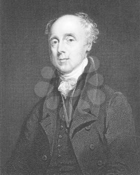 Royalty Free Photo of Francis Wrangham (1769-1842) on engraving from the 1800s. Archdeacon of East Riding, author, translator, book collector and abolitionist. Engraved by R.Hicks after a painting by 