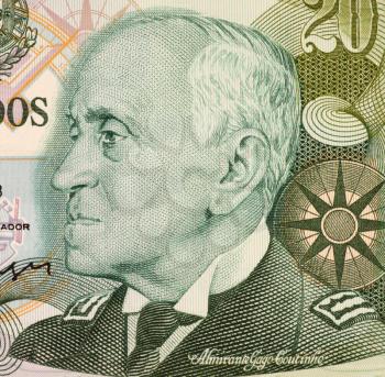 Royalty Free Photo of Gago Coutinho on 20 Escudos 1978 Banknote from Portugal. Portuguese aviator who together with Sacadura Cabral were the first to cross south atlantic ocean by air, from Lisbon to 
