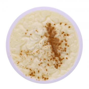 Royalty Free Photo of Greek Traditional Rice Pudding in Milk With Sugar, and Cinnamon