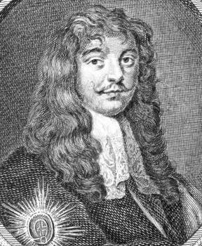 Royalty Free Photo of Henry Bennet, 1st Earl of Arlington (1618-1685) on engraving from the 1700s. English statesman.