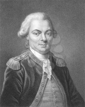 Royalty Free Photo of Jean-Francois de Galaup, comte de La Perouse (1741-1788) on engraving from the 1800s. French Navy officer and explorer whose expedition vanished in Oceania.
Engraved by T.Woolno