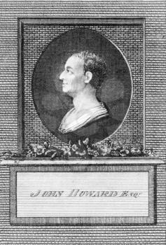 Royalty Free Photo of John Howard (1726-1790) on engraving from the 1700s. Philanthropist and first English prison reformer. Engraved by T.Prattent and published in the European Magazine by J.Fewell C