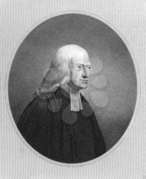 Royalty Free Photo of John Wesley (1703-1791) on engraving from the 1800s.
Anglican cleric and Christian theologian. Engraved by J.Pofselwhite and published in London by Charles Knight, Ludgate Stree