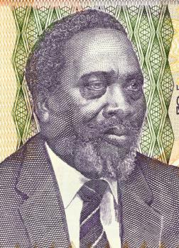 Royalty Free Photo of Jomo Kenyatta on 100 Shilingi 2006 Banknote from Kenya. First prime minister (1963-1964) and president (1964-1978) of Kenya.