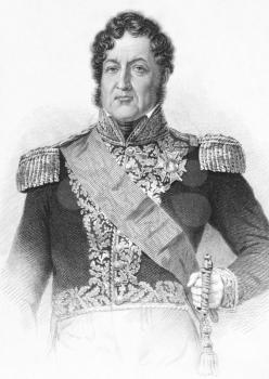 Royalty Free Photo of Louis Philippe (1773-1850) on engraving from the 1800s.
King of the French during 1830-1848. Engraved by J.Cook and published in London by Fisher, Son & Co.