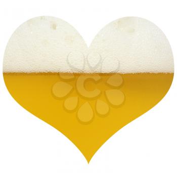 Royalty Free Photo of a Heart With Beer