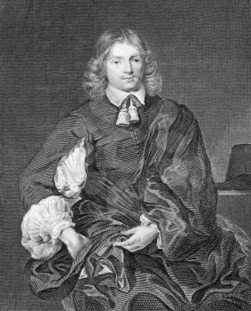 Royalty Free Photo of Lucius Cary, 2nd Viscount Falkland (1610-1643) on engraving from the 1800s. English politician, soldier and author. Engraved by HT.Ryall after a painting by VanDyke and published
