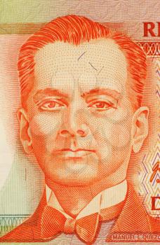 Royalty Free Photo of Manuel Quezon on 20 Piso 2008 Banknote From Philippines, 