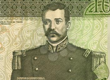 Royalty Free Photo of Matias Ramon Mella (1816-1864) on 10 Pesos Oro 2002 Banknote from the Dominican Republic. National hero of the Dominican Republic.