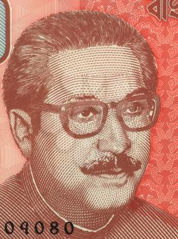 Royalty Free Photo of Mujibur Rahman (1920-1975) on 10 Taka 2000 Banknote from Bangladesh. Bengali politician and founder of the People's Republic of Bangladesh,  considered as the father of the Bangl
