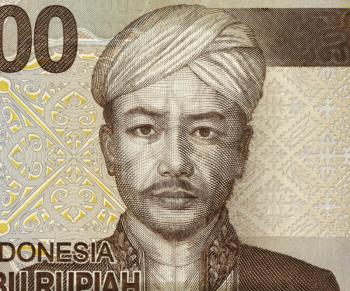 Royalty Free Photo of Pangeran Antasari (1797 or 1809 - 1862) on 2000 Rupiah 2009 Banknote from Indonesia. Indonesian national hero.