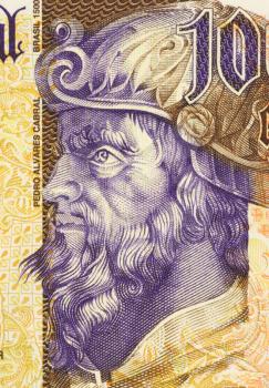 Royalty Free Photo of Pedro Alvares Cabral on 1000 Escudos 2000 Banknote from Portugal. Navigator and explorer. First Portuguese to set foot on Brazil.