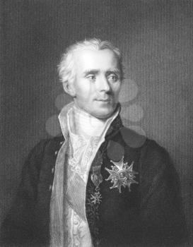 Royalty Free Photo of Pierre Simon Laplace (1749-1827) on engraving from the 1800s. French mathematician and astronomer considered as one of the greatest scientists of all time.
Engraved by J.Pofselw
