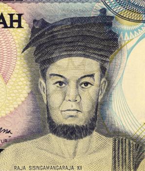 Royalty Free Photo of Raja Sisingamangaraja XII (1849-1907) on 1000 Rupiah 1987 Banknote from Indonesia. Ruler in Tapanuli, North Sumatra in the late 19th century. Died while defending from attacks by