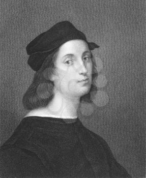 Royalty Free Photo of Raphael (1483-1520) on engraving from the 1800s.
Italian painter and architect of the High Renaissance, known for the perfection and grace of his paintings and drawings. Togethe