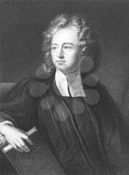 Royalty Free Photo of Richard Bentley (1662-1742) on engraving from the 1800s. English theologian, classical scholar and critic.
Engraved by J.Pofselwhite and published in London by Charles Knight, L