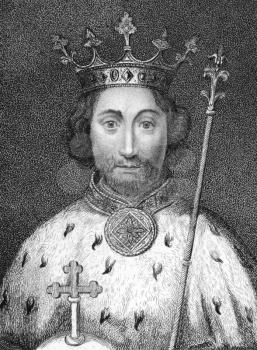 Royalty Free Photo of Richard II (1367-1400) on engraving from the 1800s.
King of England during 1377-1399. Published in 1806 by E.Jeffery,Pall Mall.