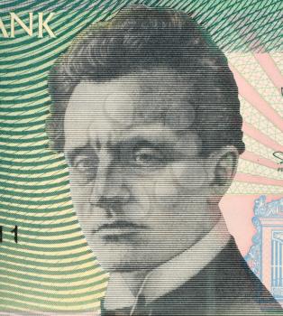 Royalty Free Photo of Rudolf Tobias (1873-1918) on 50 Krooni 1994 Banknote from Estonia. First Estonian  professional composer and organist.