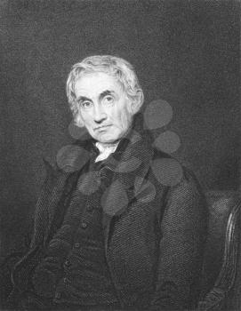 Royalty Free Photo of Samuel Drew (1765-1833) on engraving from the 1800s.
English Methodist theologian. Engraved by R.Hicks after a painting by J.Moore and published in London by Fisher, Son & Co.