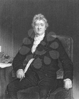 Royalty Free Photo of Thomas Clarkson (1760-1846) on engraving from the 1800s. Leading campaigner against the slave trade in the British Empire. Engraved by J.Cochran and published in London by Fisher
