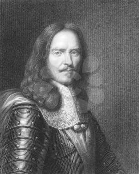 Royalty Free Turenne (1611-1675) on engraving from the 1800s. French Marshal. Engraved by W.Holl and published in London by Charles Knight, Pall Mall East.
