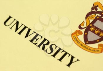 Royalty Free Photo of a Closeup of a University Diploma