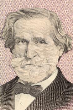 Royalty Free Photo of Verdi on 1000 Lire 1977 banknote from Italy. Italian romantic composer mainly of opera.