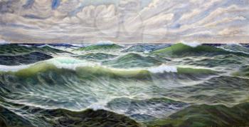 Royalty Free Photo of a Wild Sea Painting