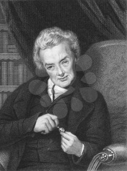 Royalty Free Photo of William Wilberforce (1759-1833) on engraving from the 1800s. British politician, a philanthropist and a leader of the movement to abolish the slave trade.