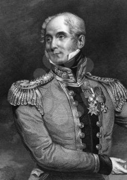 Alexander Fraser, 17th Lord Saltoun (1785-1853) on engraving from 1837. Scottish representative peer and a British Army general. Engraved by W.H.Mote after a painting by T.Lawrence and published by G.