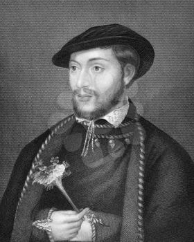 John Dudley, 1st Duke of Northumberland (1504-1553) on engraving from 1838. English general, admiral and politician. Engraved by H.T.Ryall after a painting by Holbein and published by J.Tallis & Co.