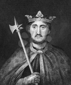 Richard I of England (1157-1199) on engraving from 1830. King of England during 1189-1199. Published in London by Thomas Kelly.