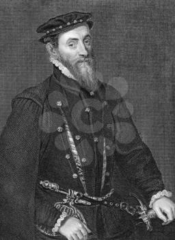 Thomas Gresham (1519-1579) on engraving from 1838. English merchant and financier who worked for King Edward VI and Queens Mary I and Elizabeth I. Engraved by H.Robinson after a painting by Holbein an