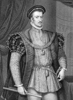 Thomas Howard, 4th Duke of Norfolk (1536-1572) on engraving from 1838. English nobleman. Engraved by W.Holl and published by J.Tallis & Co.