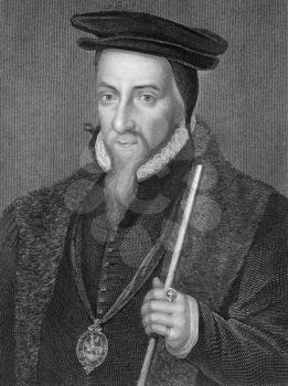 Sir William Paulet (1483/1485-1572) on engraving from 1838. English Secretary of State and statesman who attained several peerages during his life: Baron St John, Earl of Wiltshire and Marquess of Win