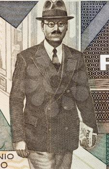 Antonio Sergio (1883-1969) on 5000 Escudos 1985 Banknote from Portugal. Portuguese educationist, philosopher, journalist, sociologist and essayist.