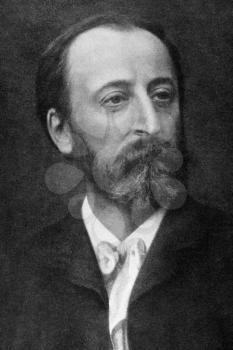 Camille Saint-Saens (1835-1921) on engraving from 1908. French late-Romantic composer, organist, conductor and pianist. Engraved by unknown artist and published in The world's best music, famous song