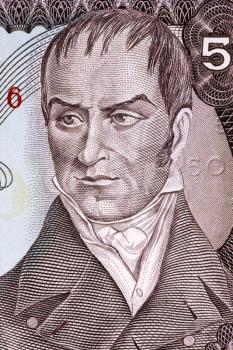 Camilo Torres Tenorio (1766-1816) on 50 Pesos Oro 1986 Banknote from Colombia. Colombian politician.