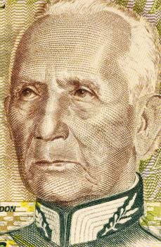 Candido Rondon (1865-1958) on 1000 Cruzeiros 1990 Banknote from Brazil. Brazilian military officer best known for his exploration of Mato Grosso and the Western Amazon Basin. Also for his lifelong sup