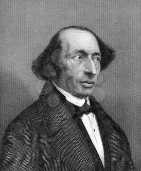 Carl Gustav Jacob Jacobi (1804-1851) on engraving from 1859. German mathematician. Engraved by unknown artist and published in Meyers Konversations-Lexikon, Germany,1859.