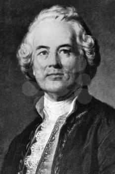 Christoph Willibald Gluck (1714-1787) on engraving from 1908. German opera composer of the early classical period. Engraved by unknown artist and published in The world's best music, famous compositi