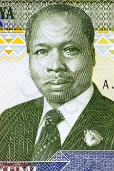 Daniel arap Moi (born 1924) on 10 Shilingi 1990 Banknote from Kenya. President of Kenya during 1978-2002.