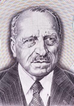 Georgios Papanikolaou (1883-1962) on 10000 Drachmes 1995 Banknote from Greece. Greek pioneer in cytopathology and early cancer detection. Inventor of the Pap test.