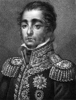 Horace Francois Bastien Sebastiani de La Porta (1771-1851) on engraving from 1859. French soldier, diplomat, and politician. Engraved by Falke and published in Meyers Konversations-Lexikon, Germany,18