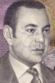 Mohammed VI of Morocco (born 1963) on 20 Dirhams 2005 Banknote from Morocco. King of Morocco since 1999.