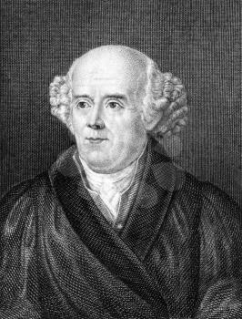 Samuel Hahnemann (1755-1843) on engraving from 1859. German physician. Engraved by unknown artist and published in Meyers Konversations-Lexikon, Germany,1859.

