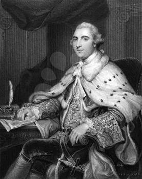 William Petty, 2nd Earl of Shelburne (1737-1805) on engraving from 1834. Prime Minister of Great Britain during 1782–1783. Engraved by H.Robinson and published in ''Portraits of Illustrious Personag