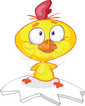 Royalty Free Clipart Image of a Baby Chicken